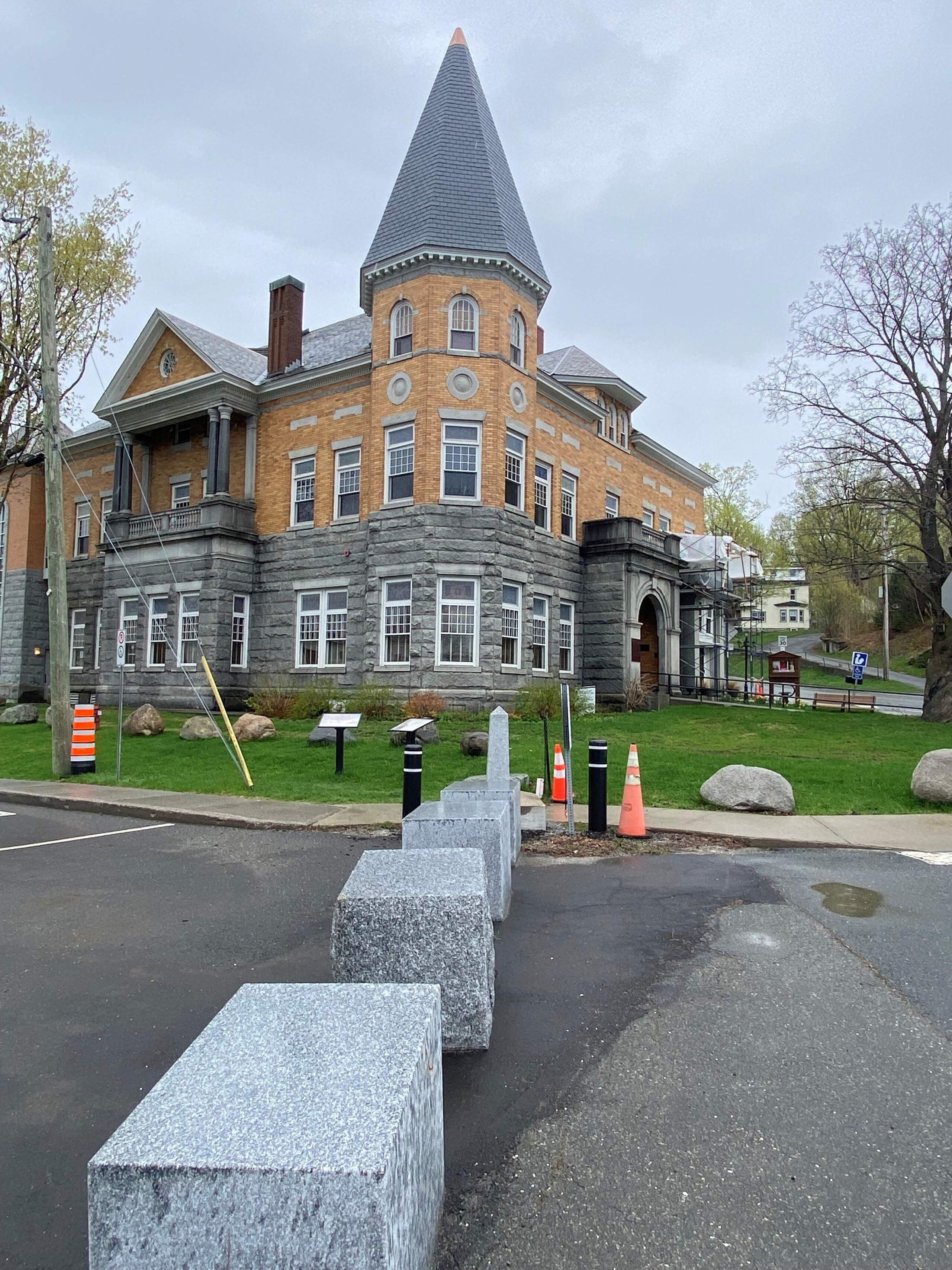 The Haskell Free Library & Opera House straddles the U.S. - Canadian border (Anthony Brooks/WBUR)