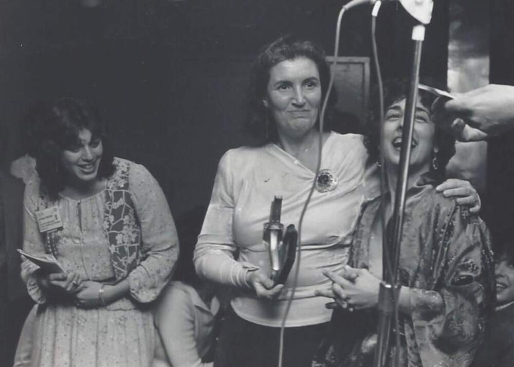 Joanne Fischer, Norma Swenson and Judy Norsigian photographed in New York City in the 1970s. (Courtesy Sarah Swenson)