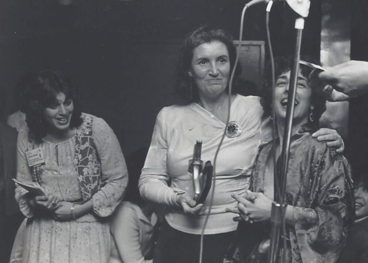Joanne Fischer, Norma Swenson and Judy Norsigian photographed in New York City in the 1970s. (Courtesy Sarah Swenson)