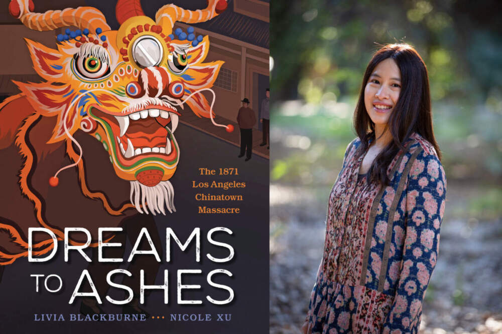 The cover of "Dreams to Ashes" beside author Livia Blackburne. (Courtesy of Butalia Media)