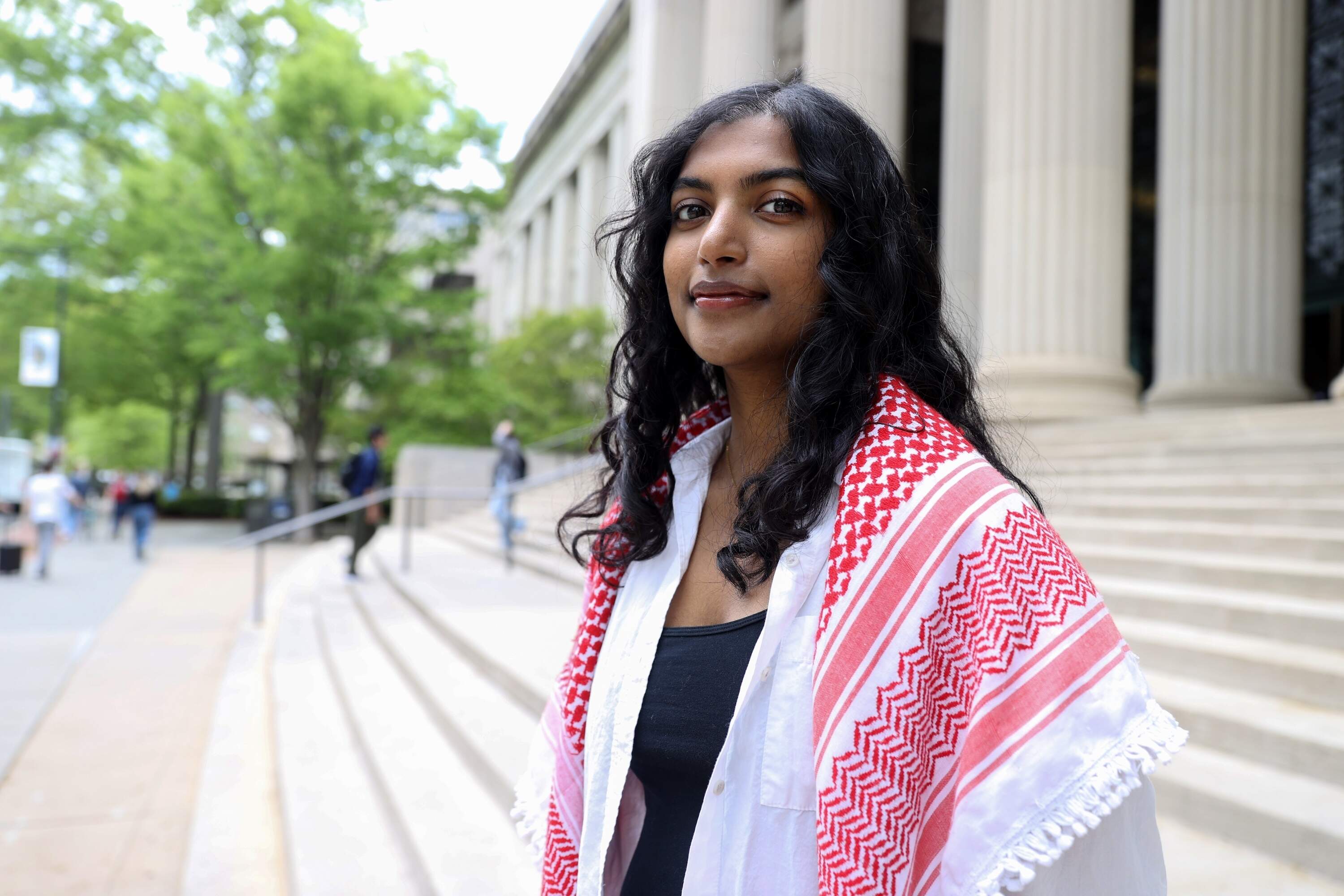 Megha Vemuri, MIT's 2025 class president. (Jonathan Wiggs/The Boston Globe via Getty Images)