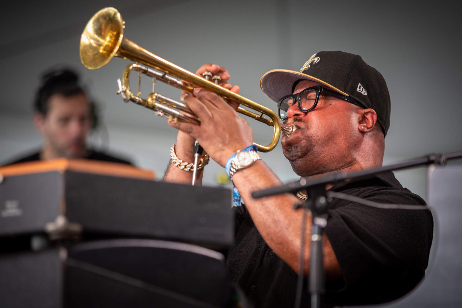 Nicholas Payton performs during the 2022 Newport Jazz Festival at Fort Adams State Park on July 29, 2022 in Newport, Rhode Island. (Douglas Mason/Getty Images)