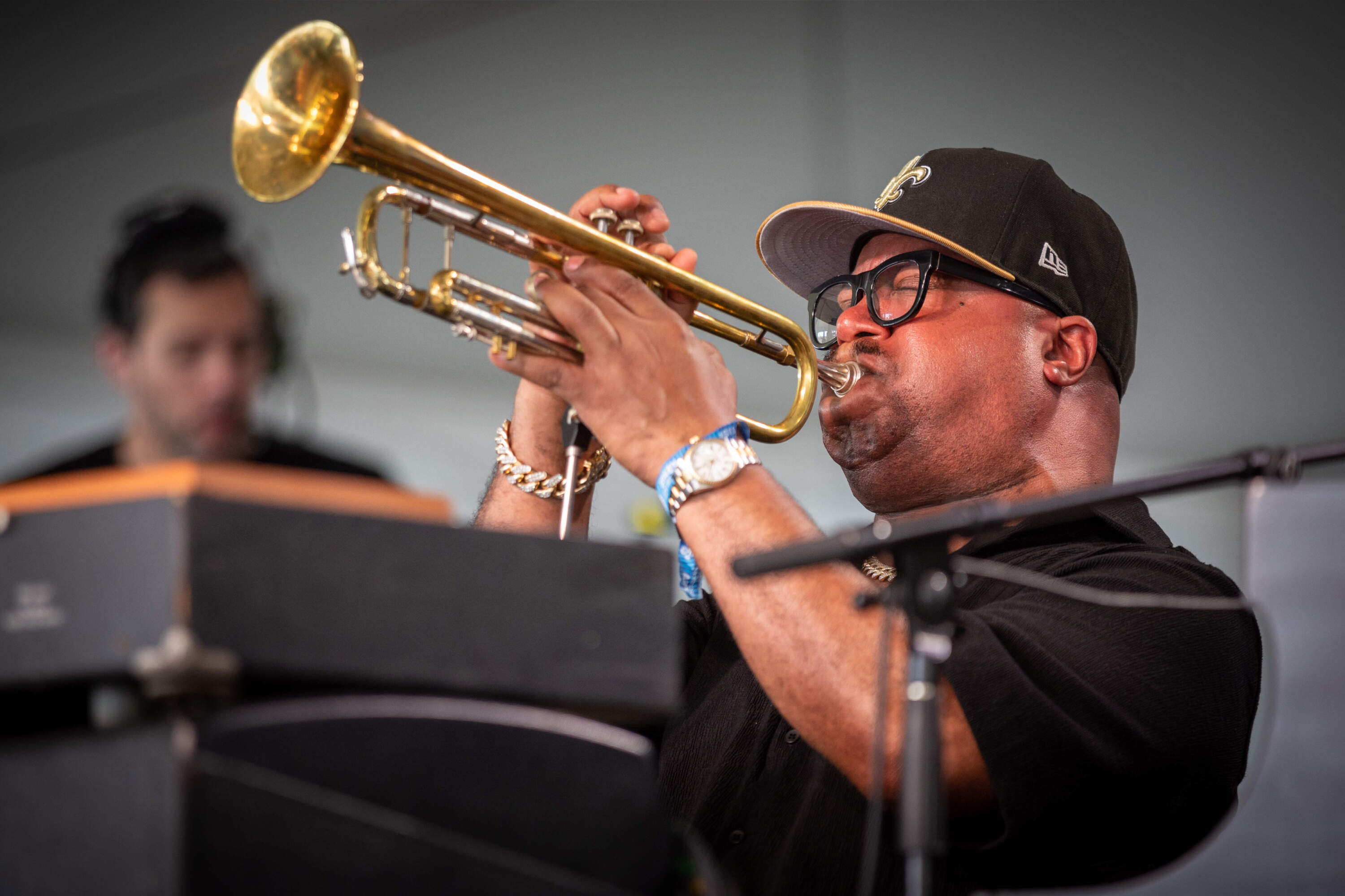 Nicholas Payton performs during the 2022 Newport Jazz Festival at Fort Adams State Park on July 29, 2022 in Newport, Rhode Island. (Douglas Mason/Getty Images)