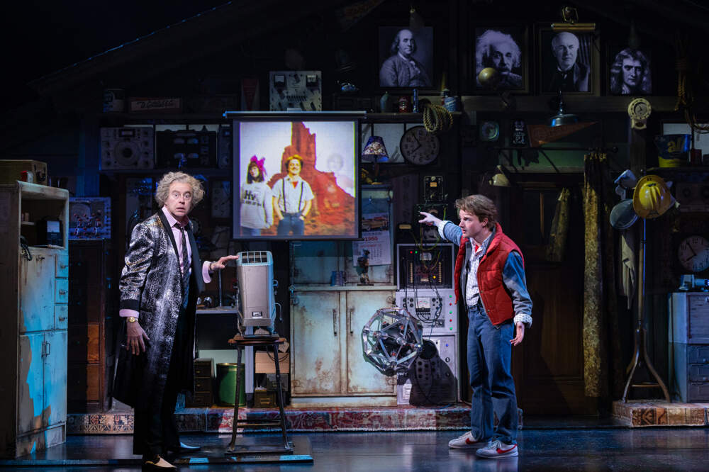 Don Stephenson and Lucas Hallauer in the touring production of "Back to the Future." (Courtesy McLeod9 Creative)