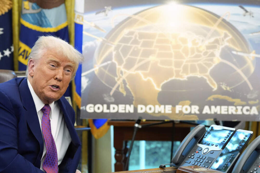 President Donald Trump speaks in the Oval Office of the White House, Tuesday, May20, 2025, in Washington. (AP Photo/Alex Brandon)