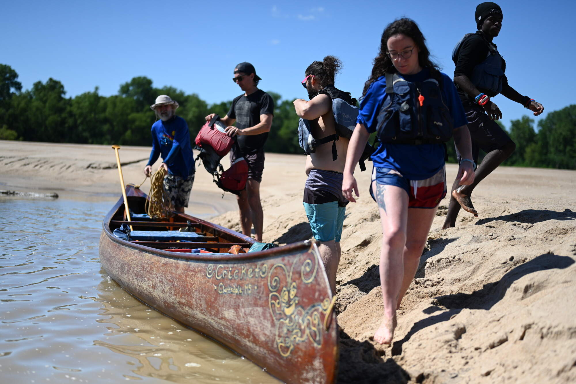 John Ruskey leads tours of the Mississippi River through Quapaw Canoe Company. (Chris Bentley/Here &amp; Now)