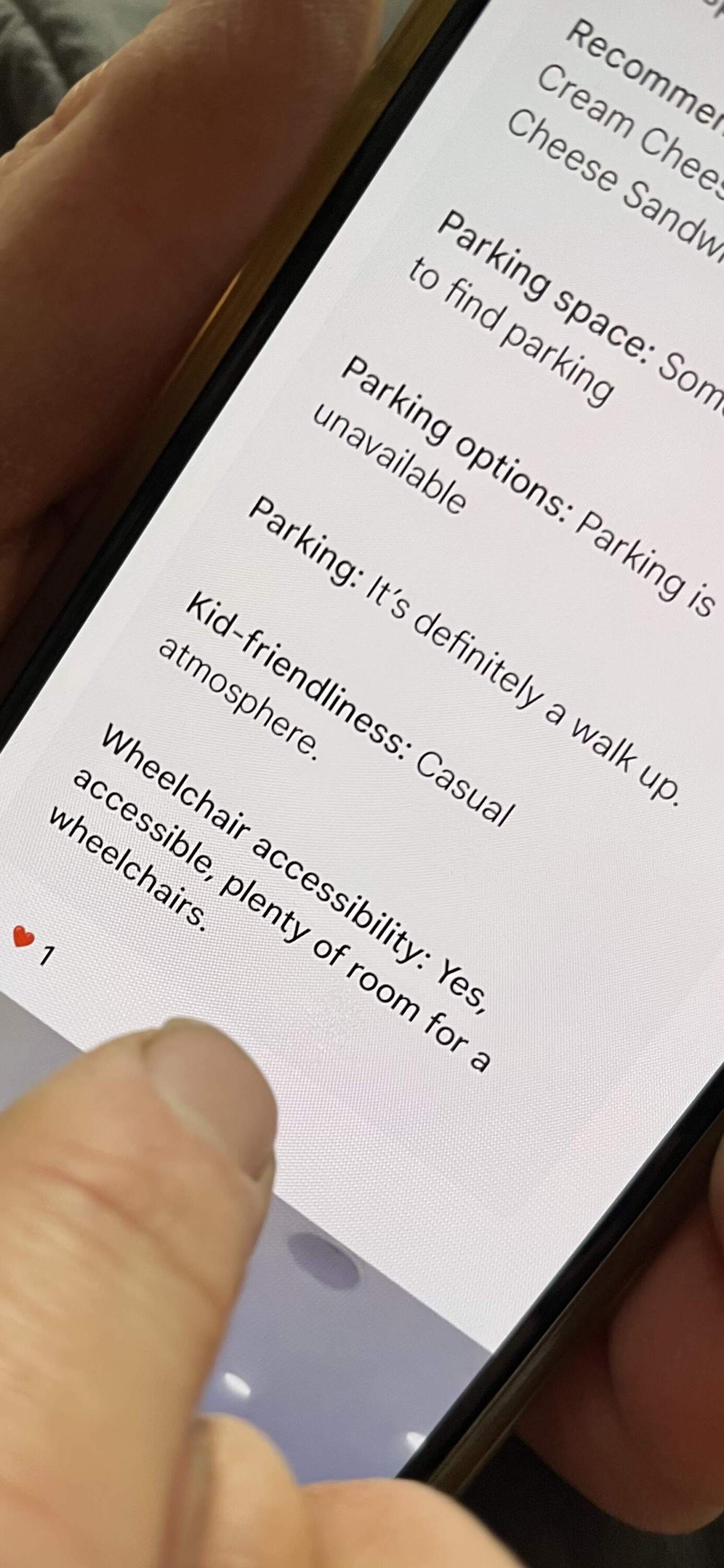 Sasha Blair-Goldensohn shows somewhere wheelchair-accessible on Maps. (Robin Young/Here &amp; Now)