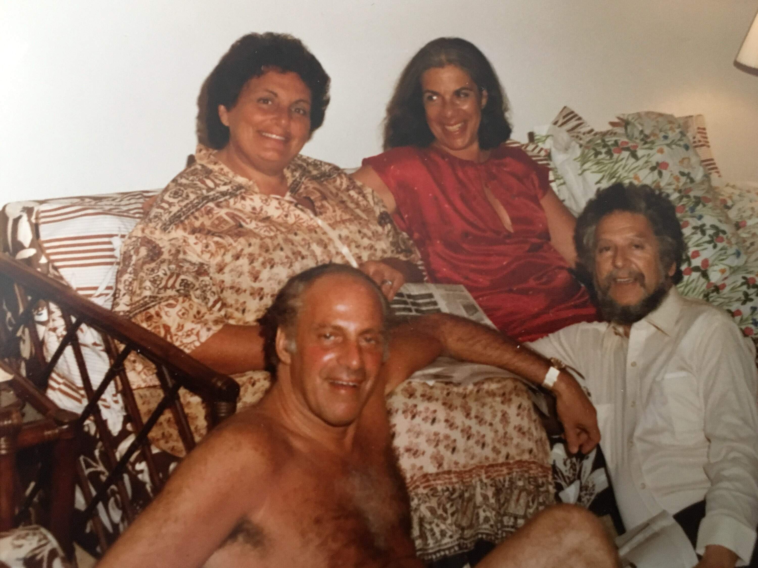 The author's parents, with their dear friends Nancy and Harold. (Courtesy Julie Wittes Schlack)