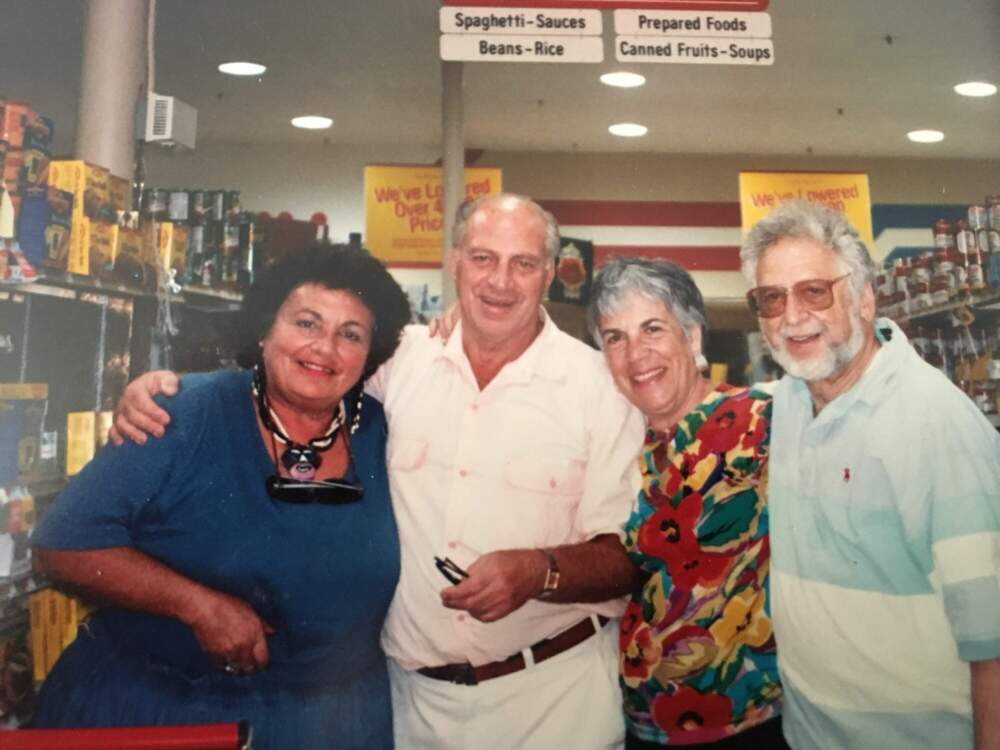 The author's parents with their dear friends Nancy and Harold, decades later. (Courtesy Julie Wittes Schlack)