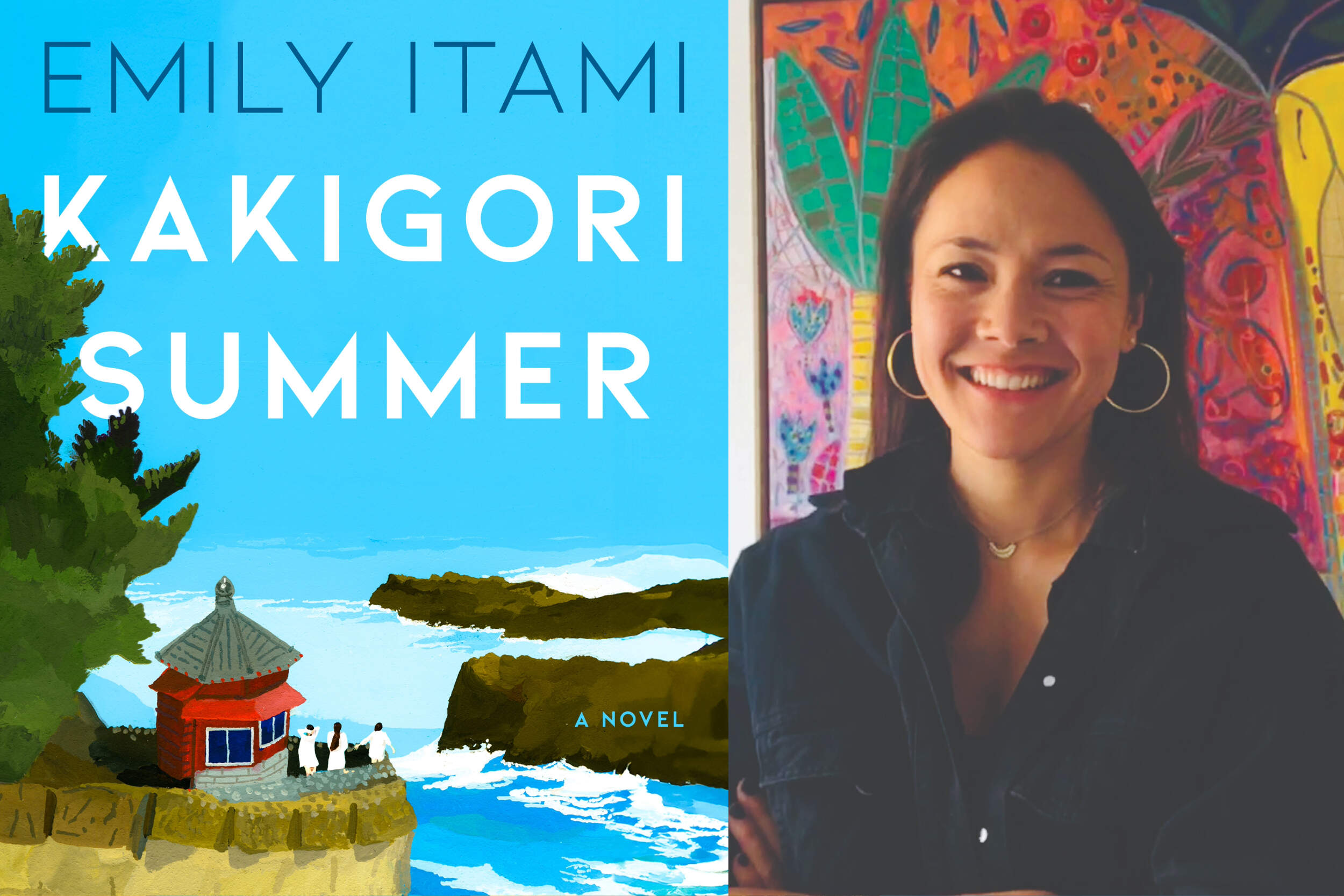 The cover of "Kakigori Summer" beside author Emily Itami. (Courtesy of HarperCollins Publishers)