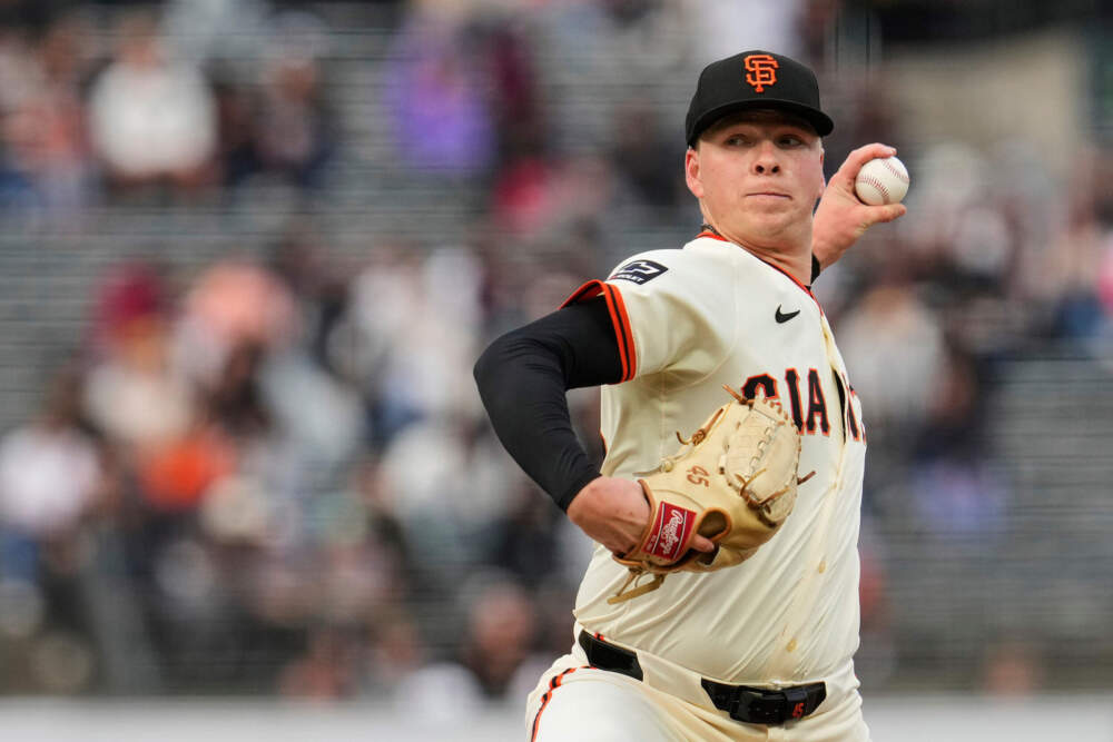 Kyle Harrison pitches to a San Diego Padres batter during the first inning of a baseball game Wednesday, June 4, 2025, in San Francisco. (Godofredo A. Vásquez/AP)