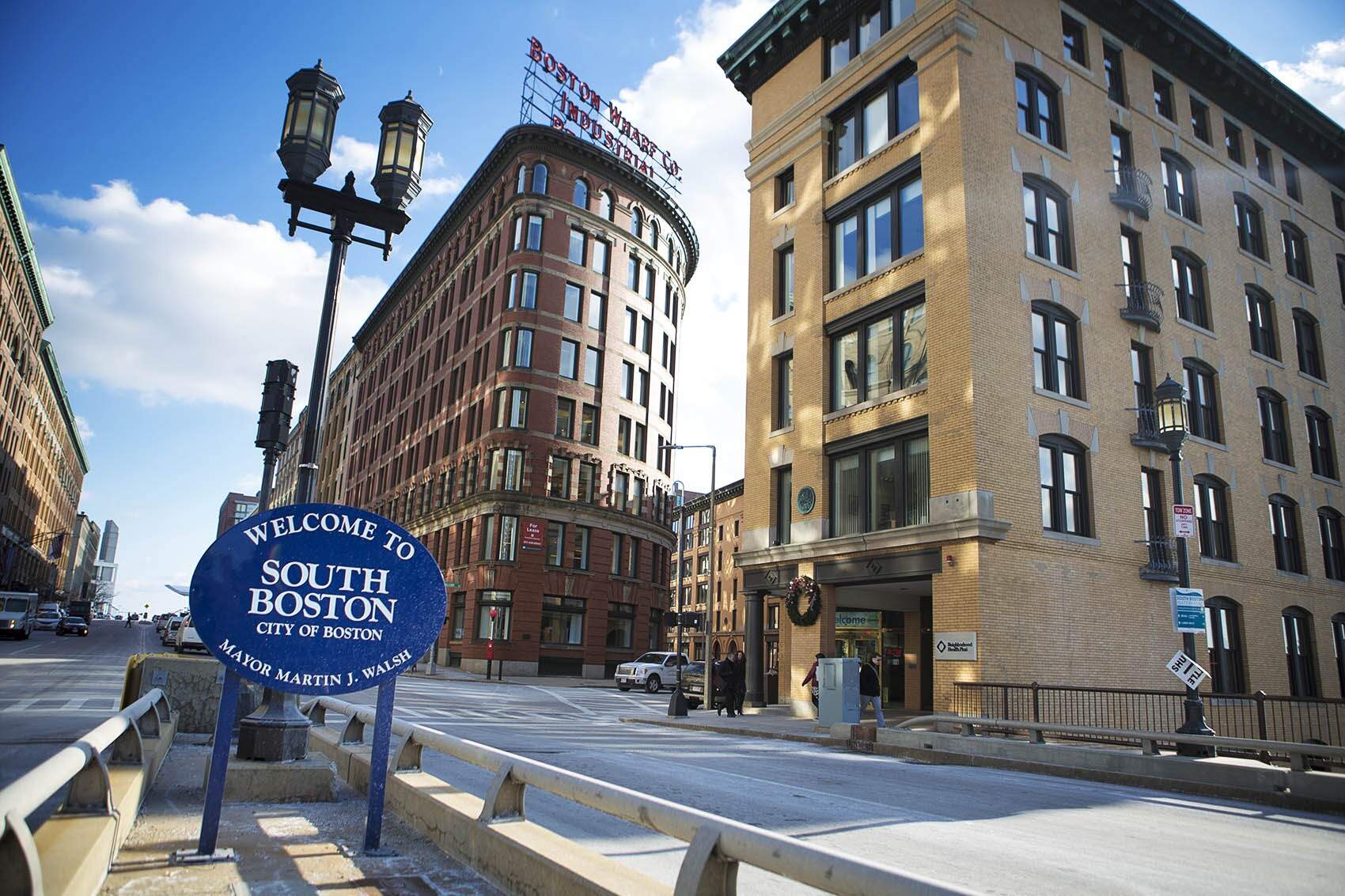 A red-brick building on Summer Street, pictured here in 2016, is among the first buildings where former office space is being converted into rental apartments under a new program launched by Boston Mayor Michelle Wu.