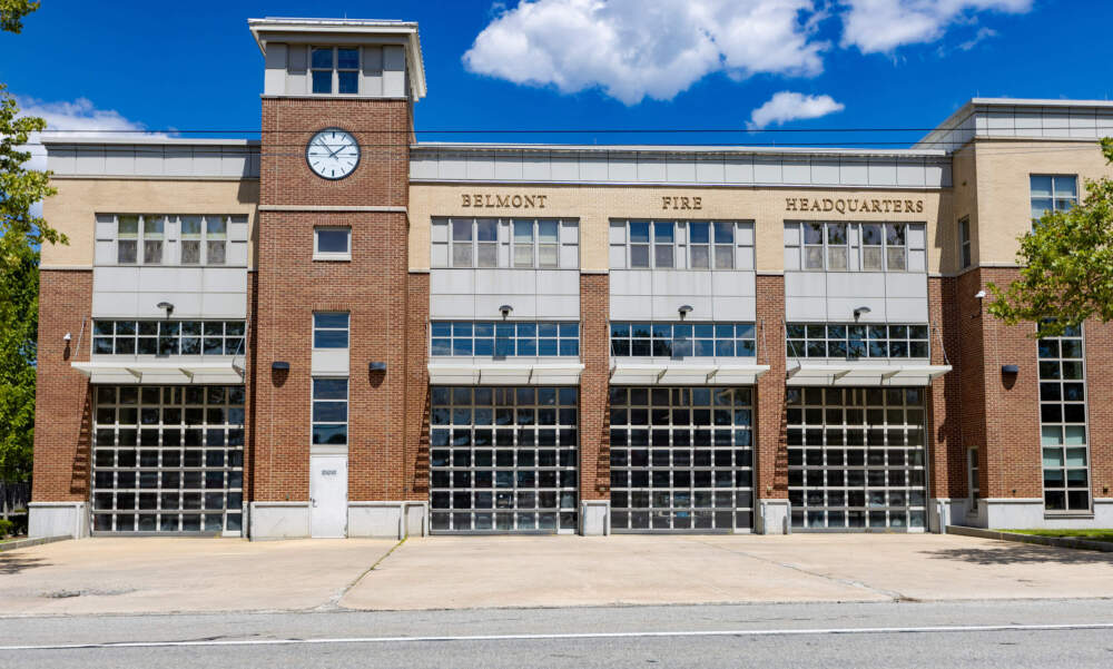 Belmont Fire Headquarters on Trapelo Road. (Jesse Costa/WBUR)