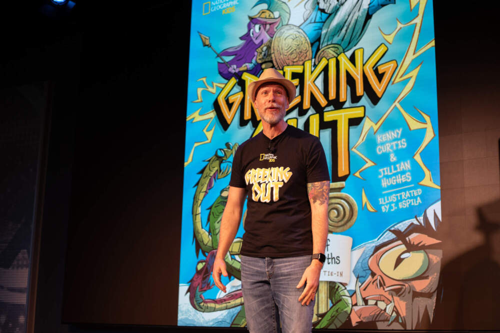 "Greeking Out" host Kenny Curtis. (Rowan Hodgson for WBUR)