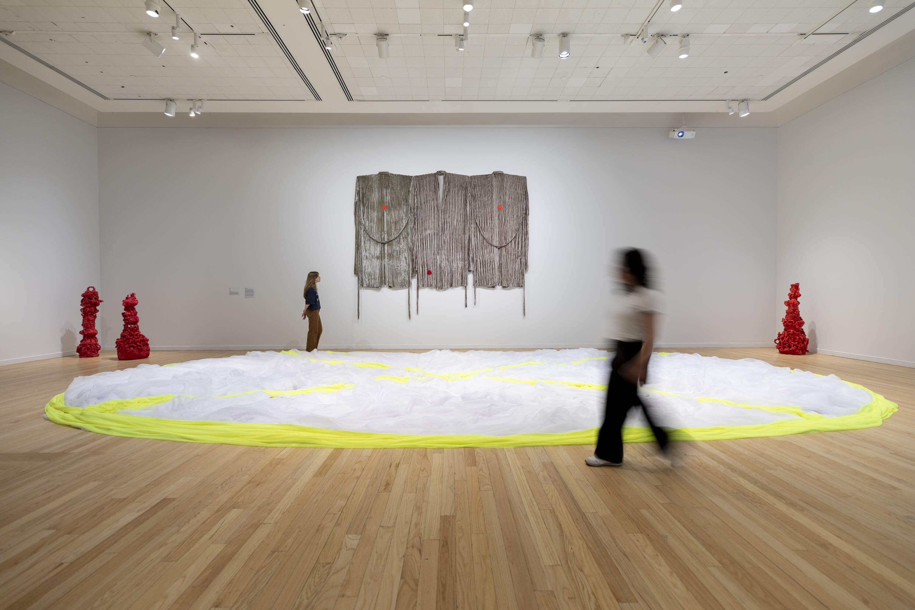 "Beverly Semmes: Boulders / Flag / Flip / Kick" is now on view at Tufts University Art Galleries. (Courtesy)