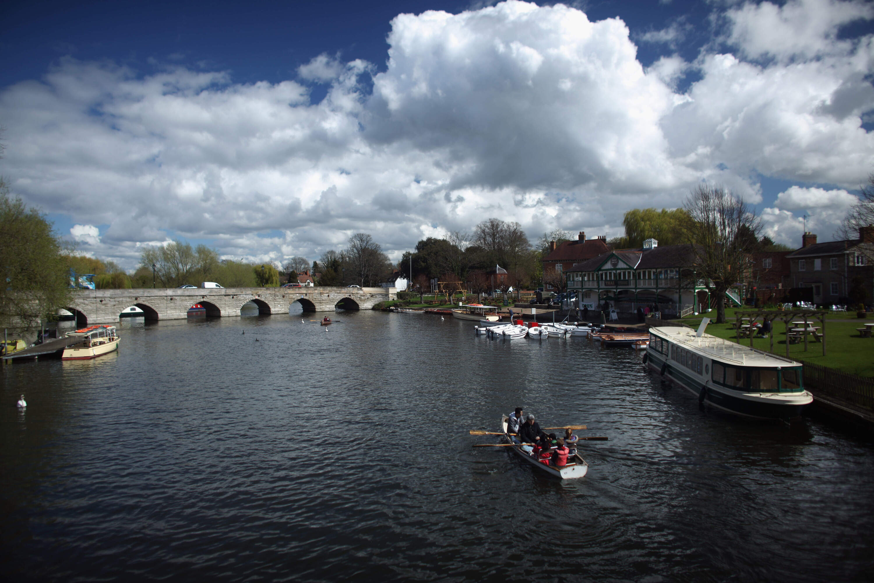 A general view of the River Avon at Straford-Upon-Avon, the birthplace of William Shakespeare, on April 10, 2012 in Stratford-Upon-Avon, England. (Christopher Furlong/Getty Images)