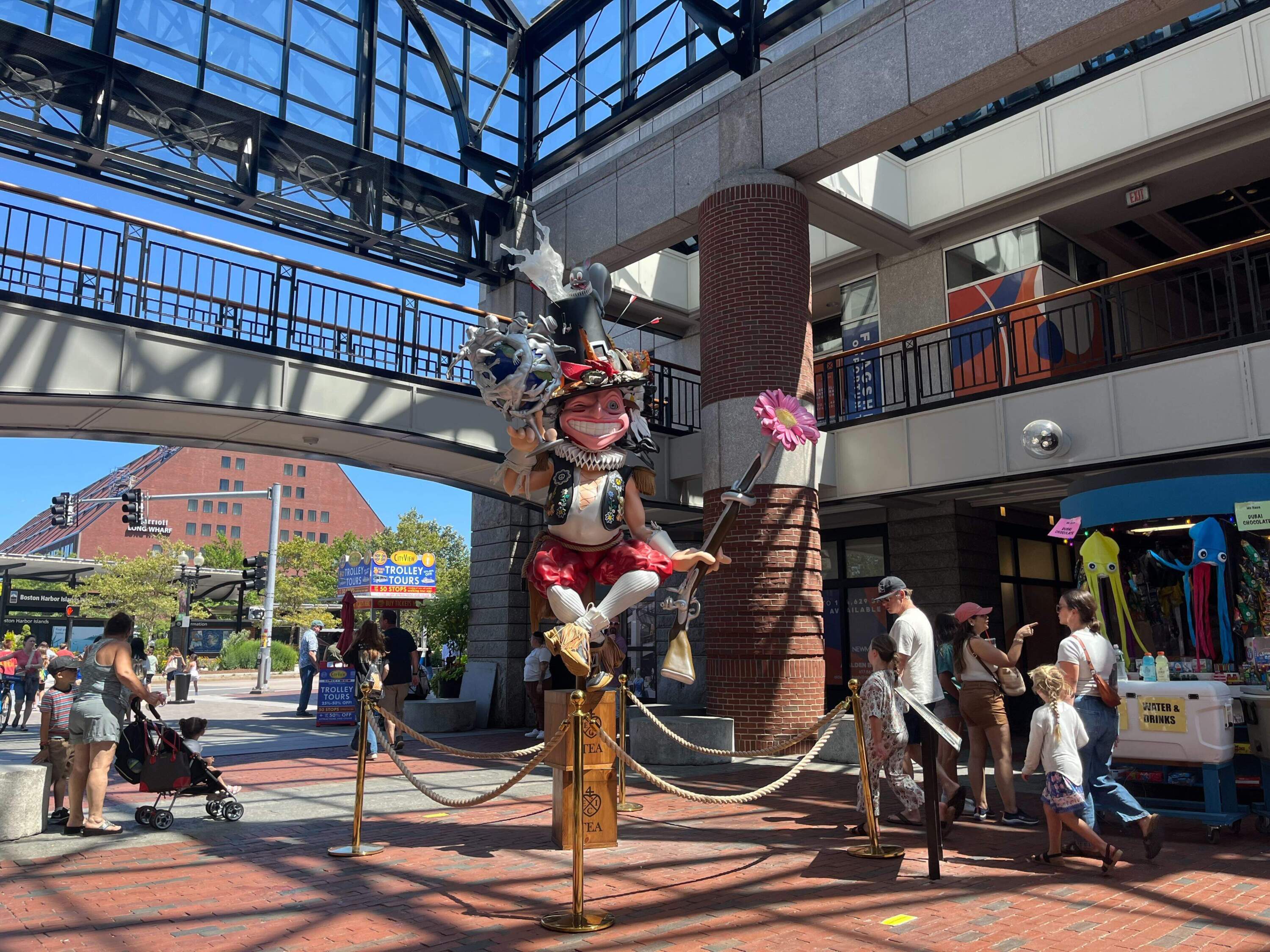 “Material Monument to Thomas Morton (Playing Indian)” by New Red Order. (Amelia Mason/WBUR)