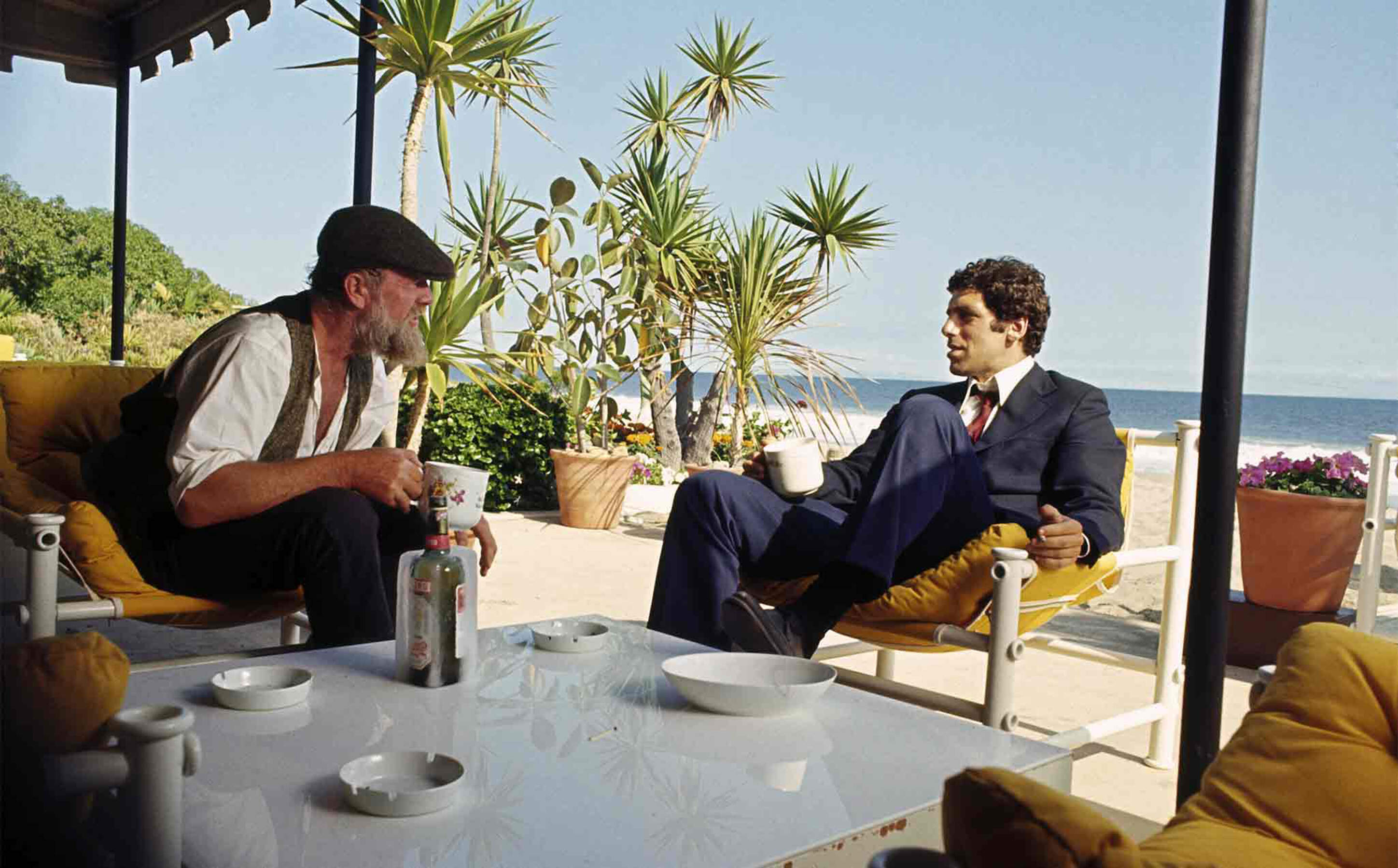 Elliott Gould (right) and Sterling Hayden in Robert Altman's 1973 film "The Long Goodbye." (Courtesy Brattle Theatre)