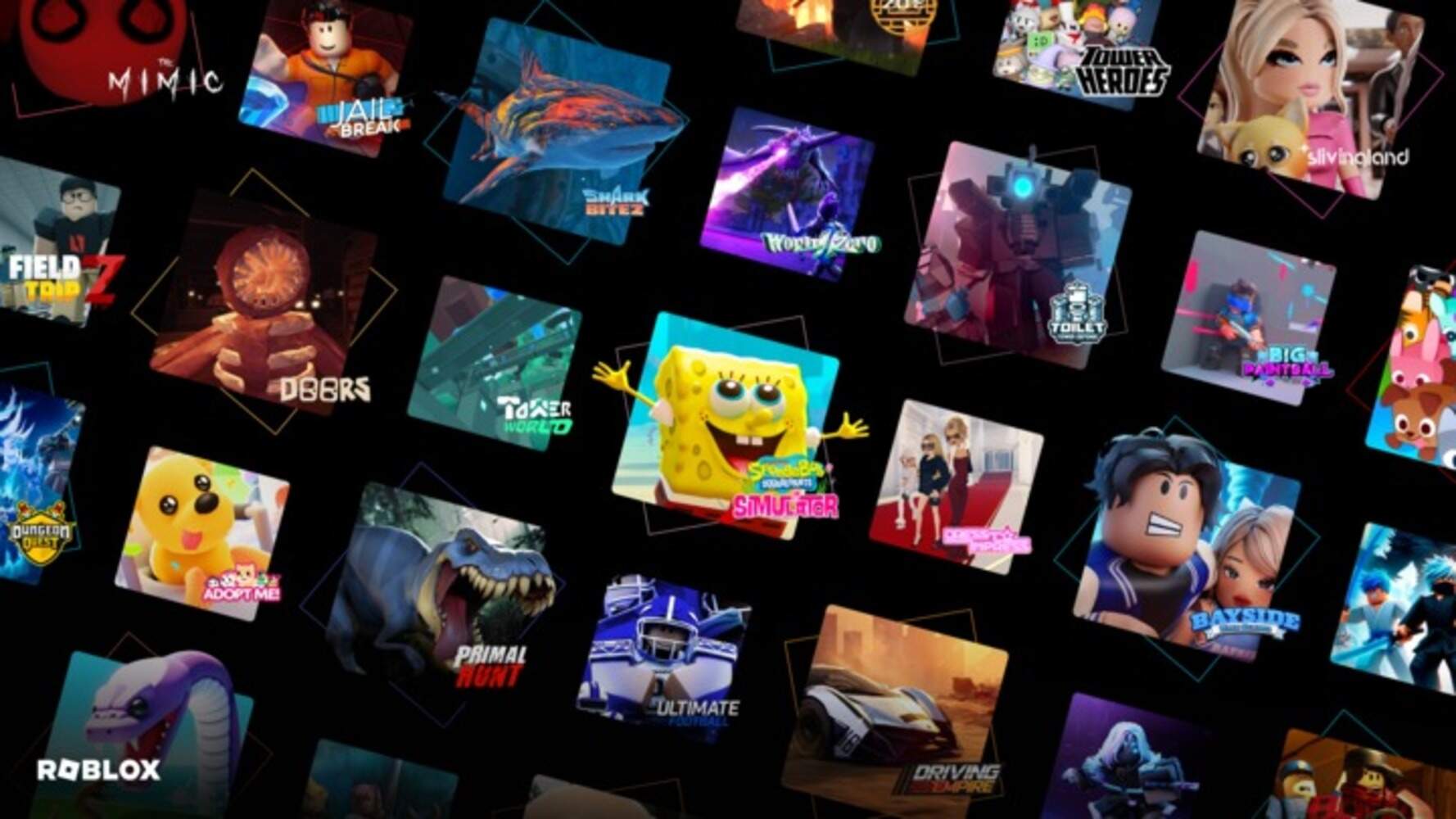 A cross-section of the millions of "experiences" hosted on Roblox. (Courtesy of Roblox Corporation)