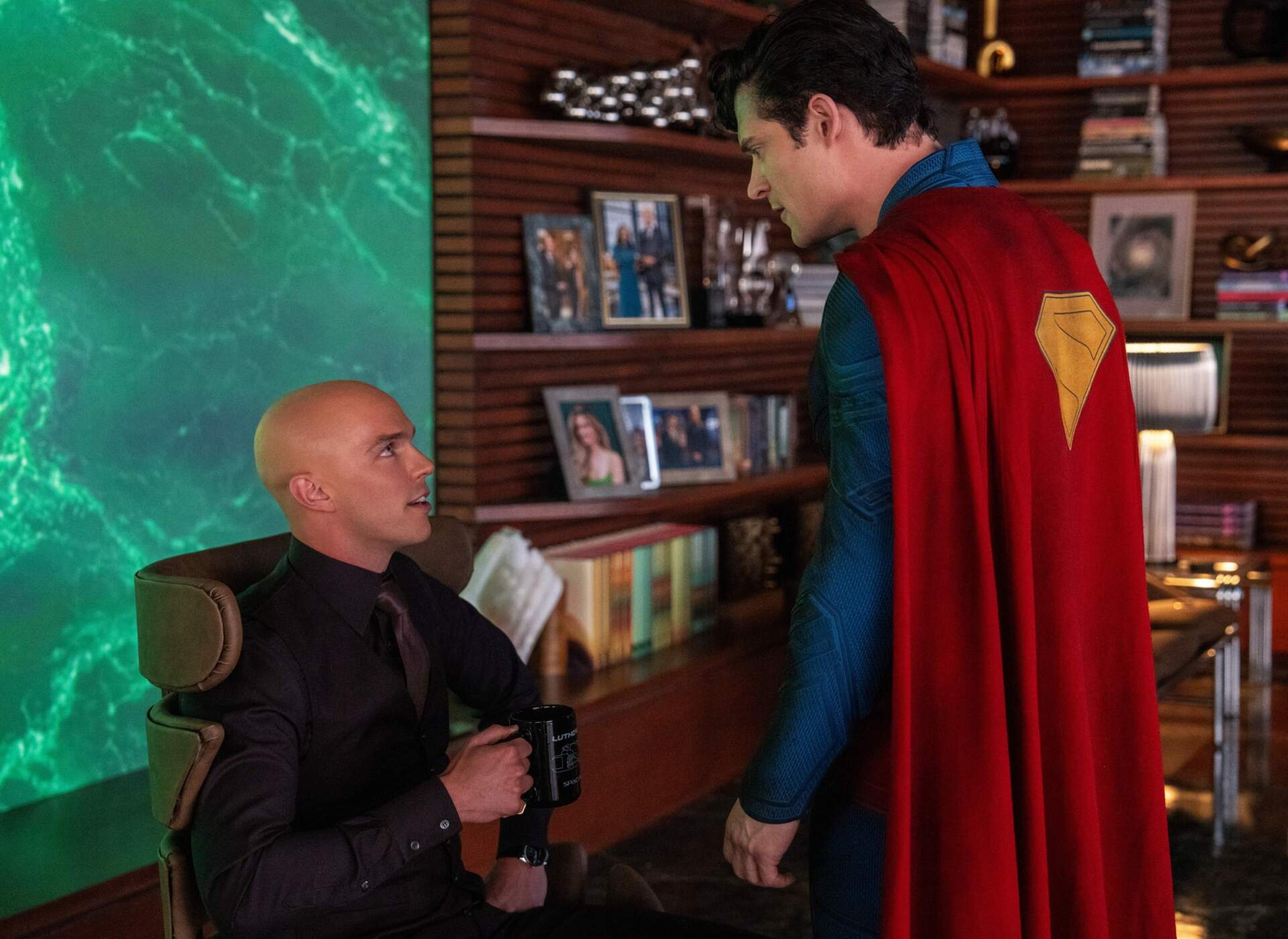 From left, Nicholas Hoult and David Corenswet in director James Gunn's &quot;Superman.&quot; (Courtesy Warner Bros. Pictures)
