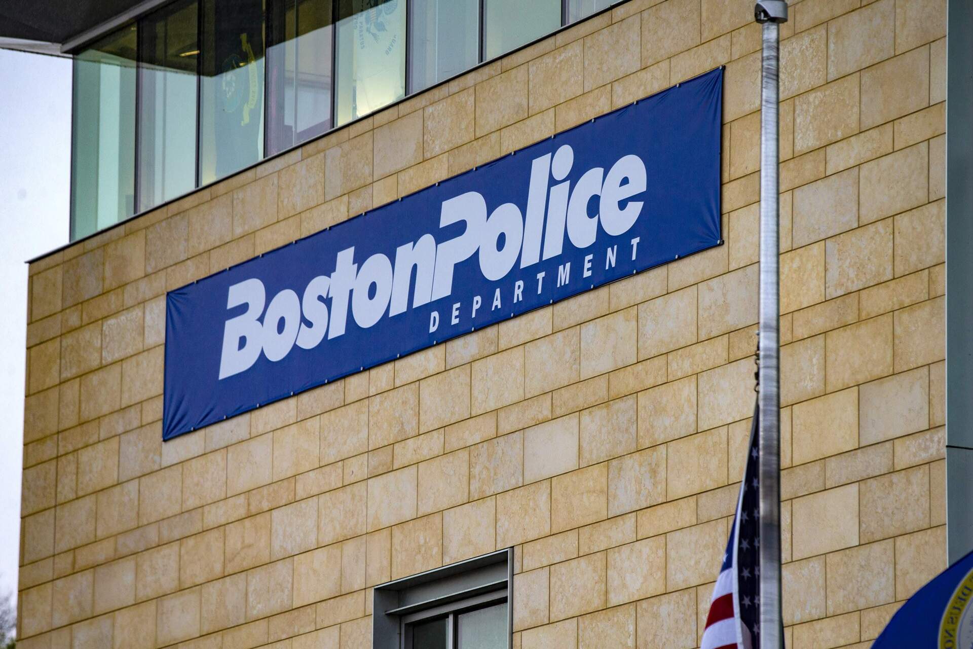 A Boston police station. (Jesse Costa/WBUR)