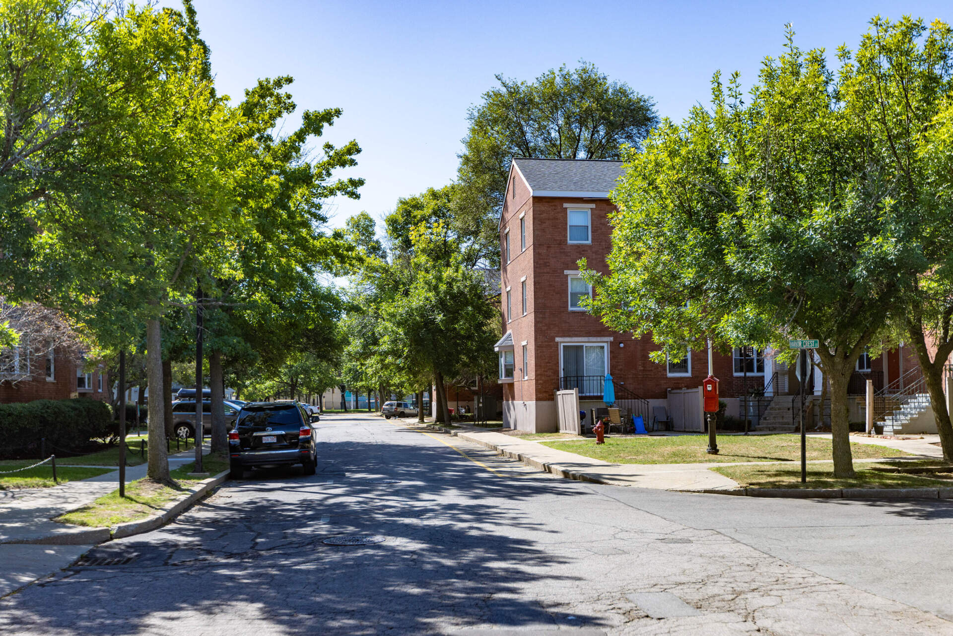 The Harbor Point Apartments in Columbia Point in Dorchester. (Jesse Costa/WBUR)