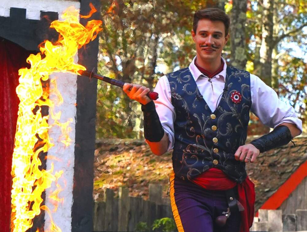 Jack Lepiarz performs as "Jacques Ze Whipper" at King Richard's Faire. (Courtesy of Julie Dennehy/King Richard's Faire)