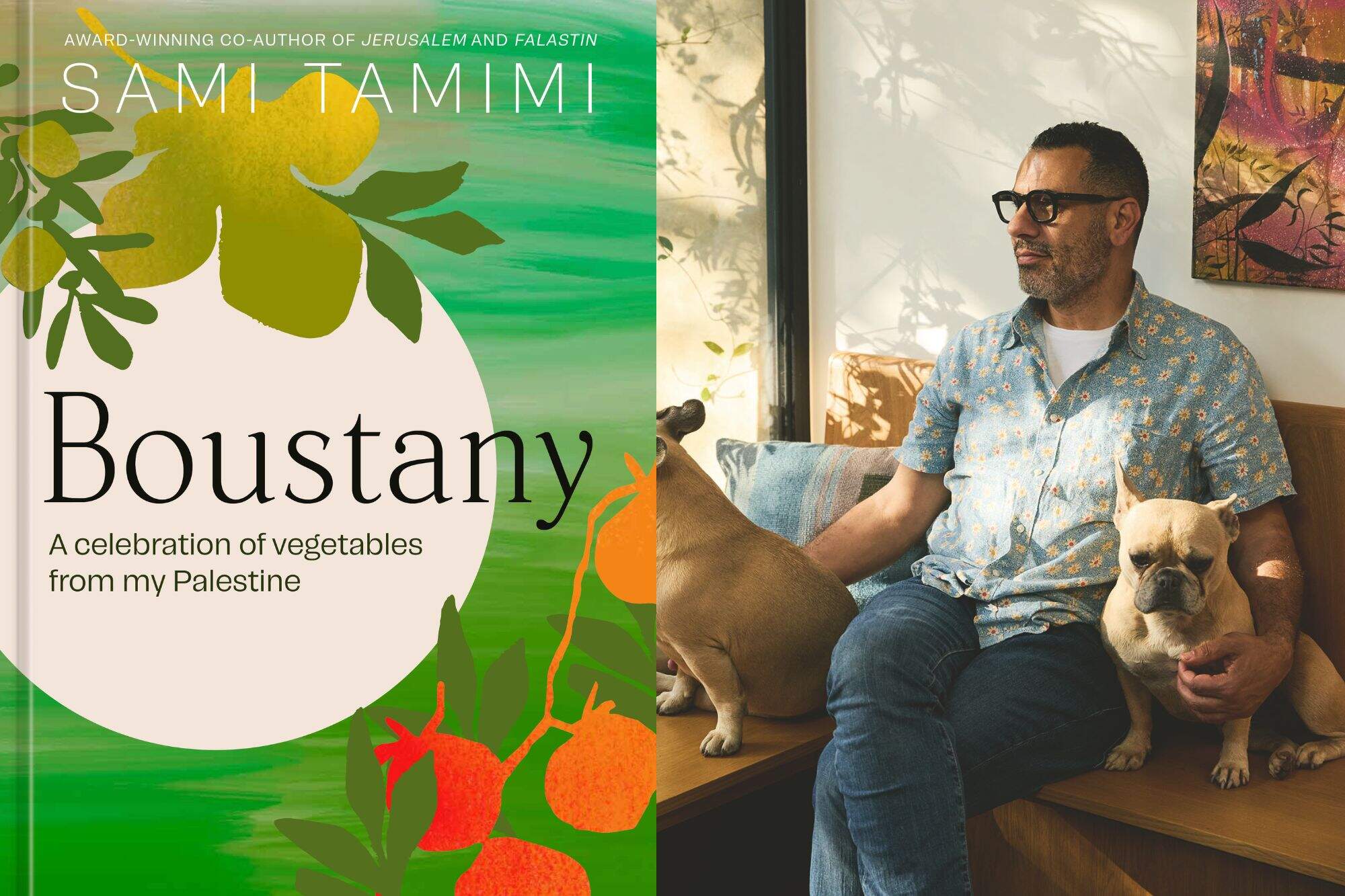 The cover of "Boustany" and author Sami Tamimi. (Courtesy of Ten Speed Press and Issy Crocker)
