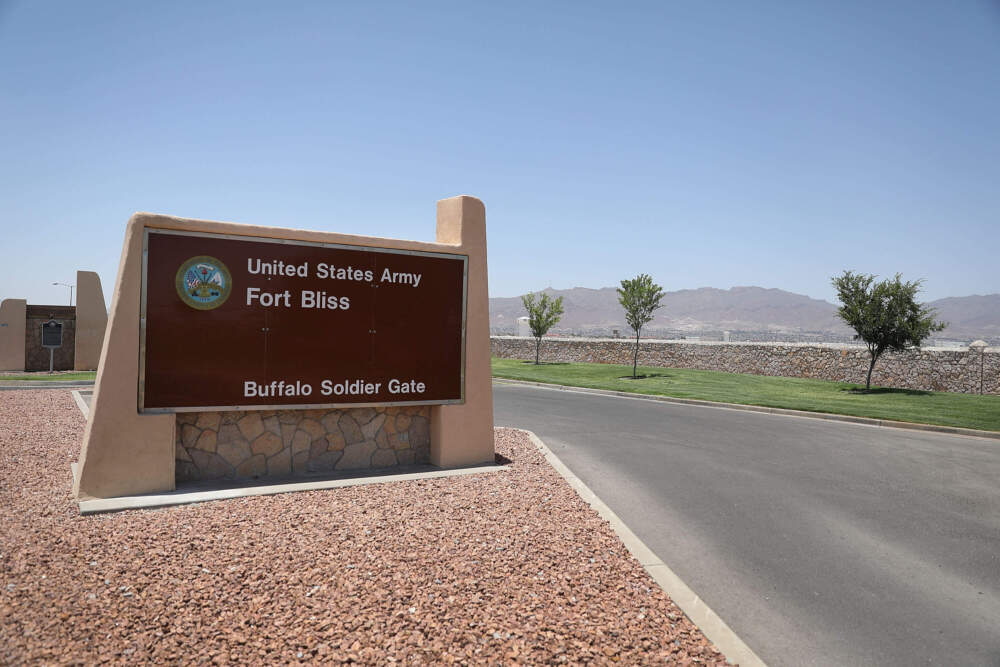 An entrance to Fort Bliss is shown on June 25, 2018 in Fort Bliss, Texas. (Joe Raedle/Getty Images)