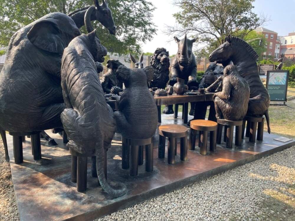 Gillie and Marc's “The Wild Table of Love," part of their “Wildlife Wonders” collection. (Courtesy Navy Yard Garden &amp; Art, Inc.)