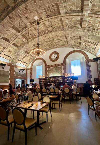 The Map Room Lounge in the Boston Public Library's main branch. (Courtesy Cloe Axelson)