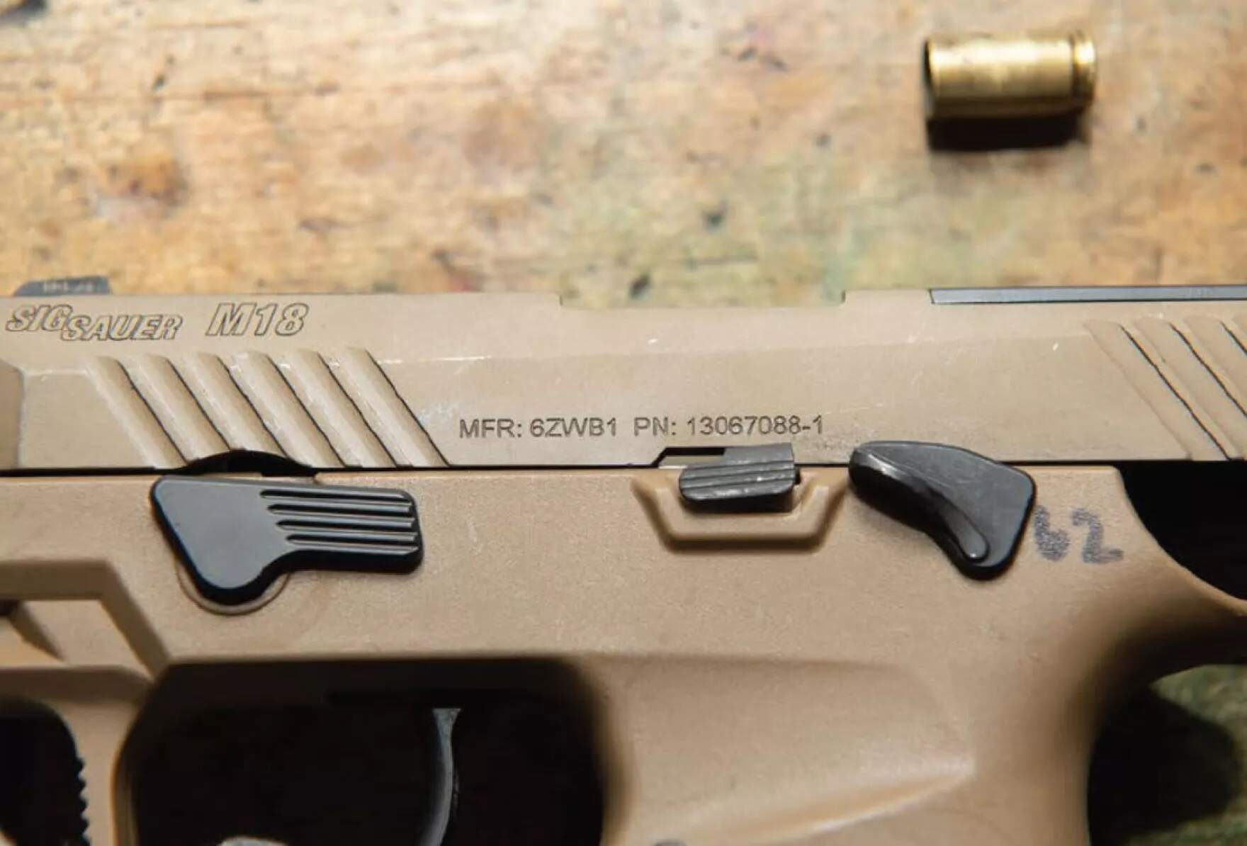 The U.S. Air Force is reviewing the safety of the M18 pistol, manufactured by Sig Sauer, following a shooting on a military base in Wyoming last month. (Courtesy of the U.S. Air Force)