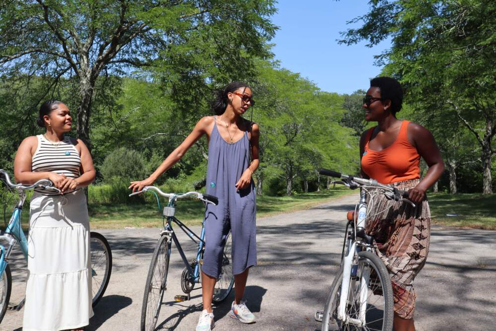 From left: Beyoncé Martinez, Hampton Richards and Rebekah Brunson in rehearsal for "The Kittie Knox Plays." (Courtesy Plays in Place)
