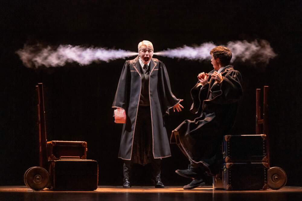 Aidan Close and Emmet Smith in the touring production of "Harry Potter and the Cursed Child." (Courtesy Matthew Murphy)