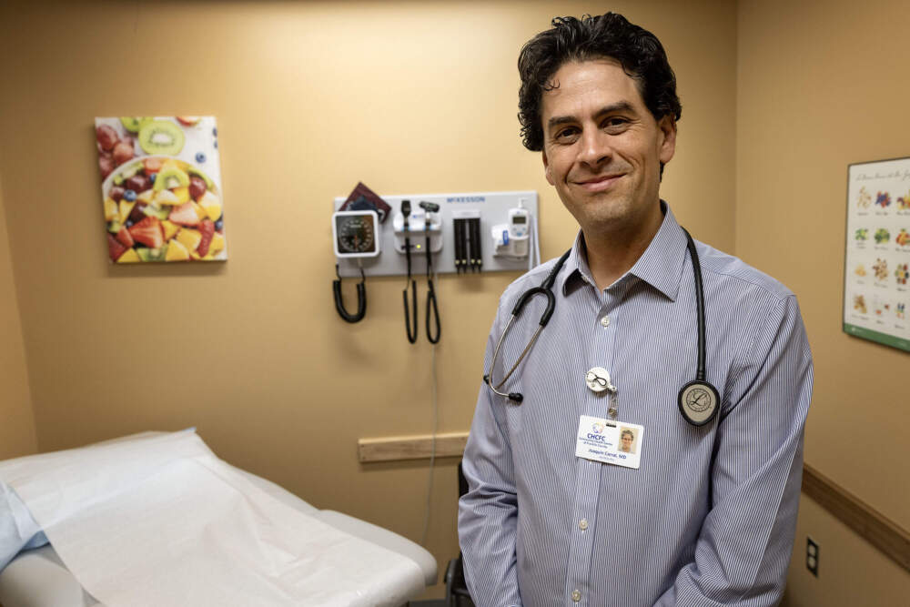 Joaquin Carral, A Important Care Doctor Witch The Neighborhood Health Center (Anthon bloks / wbur)