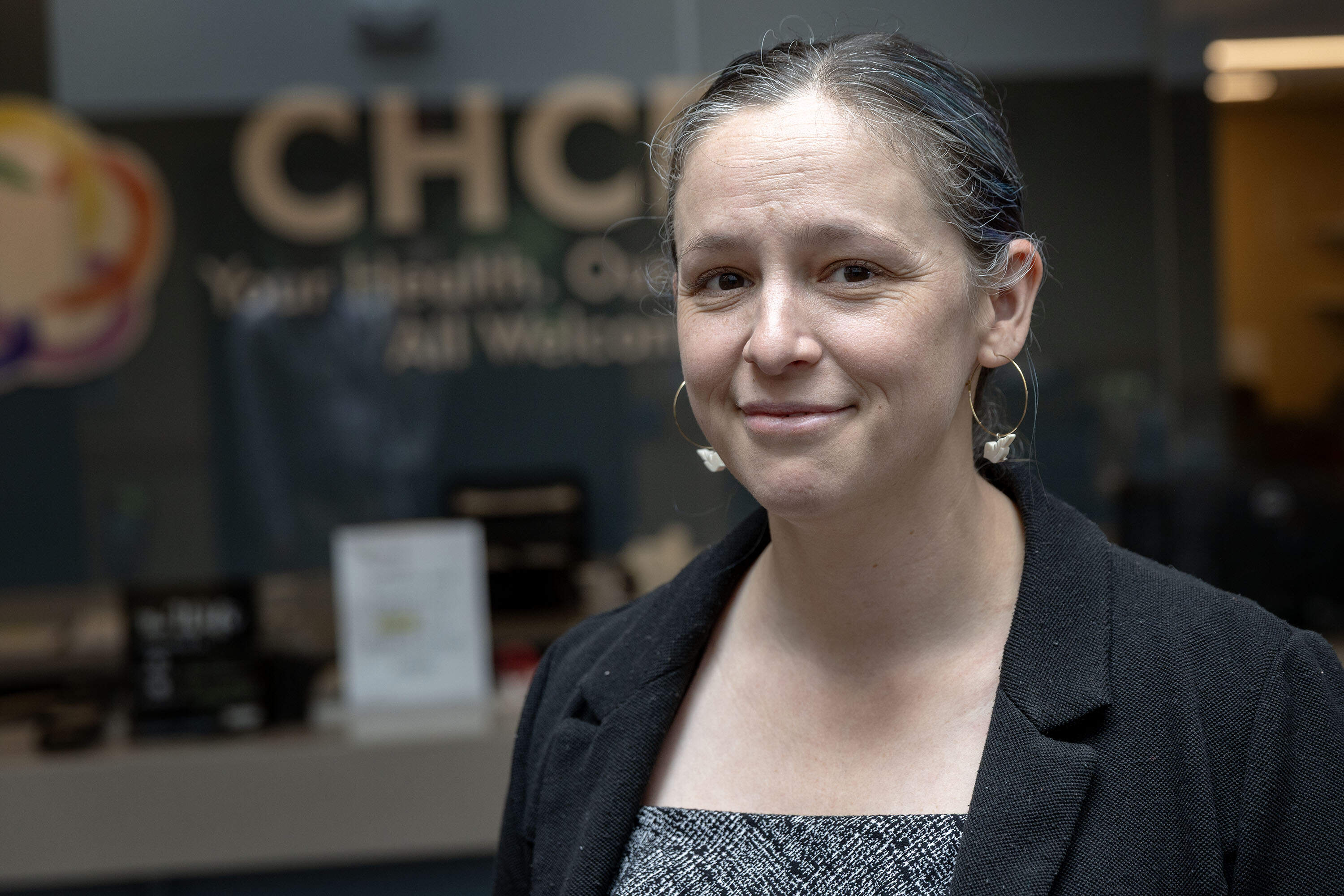 Allison van der Velden, DMD, has served as CEO of the Community Health Center DMD served as Chief Executive Officer since August 2020. (Robin Lubbock/WBUR)