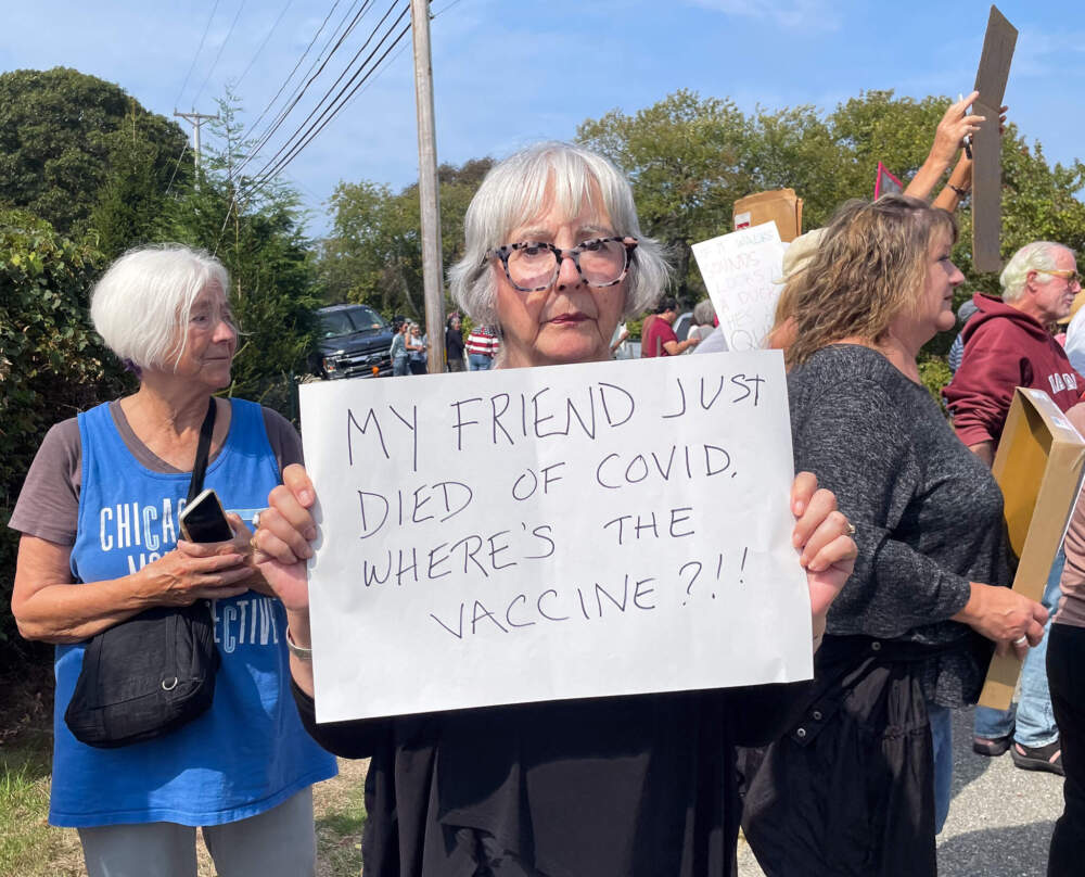 Linda Vadász of West Tisbury. Her friend Myra Stark died of Covid-19 in early September, 2025, at the age of 90.