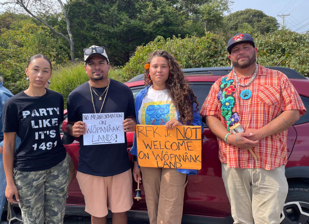Nyssa Duarte, third from left, is head nurse at the Wampanoag Tribe of Gay Head (Aquinnah) health services clinic.