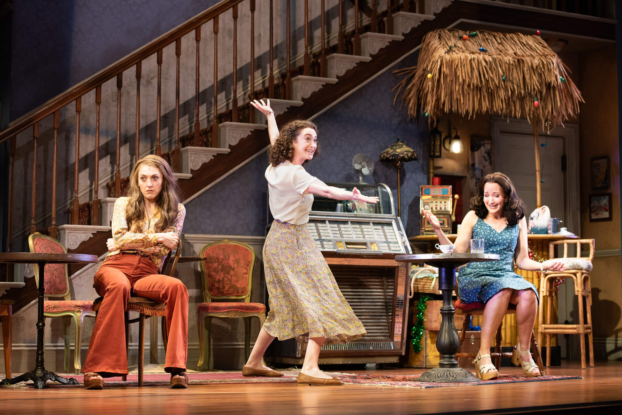 From left: Amanda Kristin Nichols, Karen Killeen and Aimee Doherty in the Huntington's "The Hills of California." (Courtesy Liza Voll)