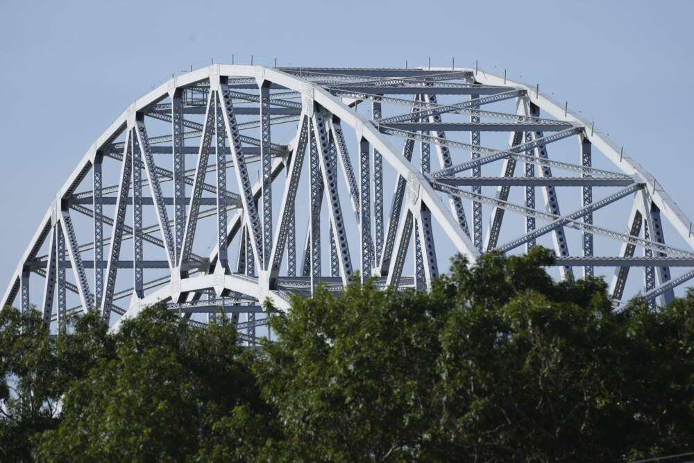 The Sagamore Bridge over the Cape Cod Canal, photographed in August 2024. (Michael Dwyer/AP)