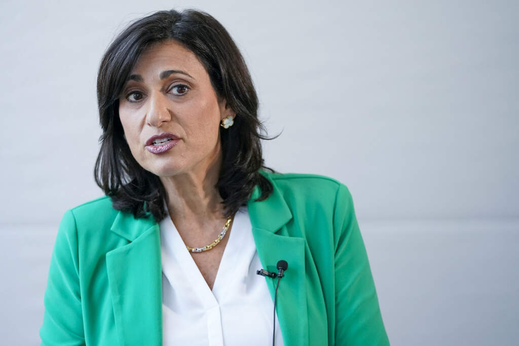 Dr. Rochelle Walensky speaks during an interview, Tuesday, June 20, 2023, in New York. (Mary Altaffer/AP)