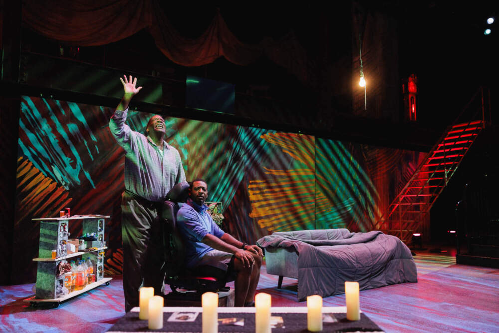 From left, Adrian Roberts and Kadahj Bennett in "The Ceremony." (Courtesy Ken Yotsukura)