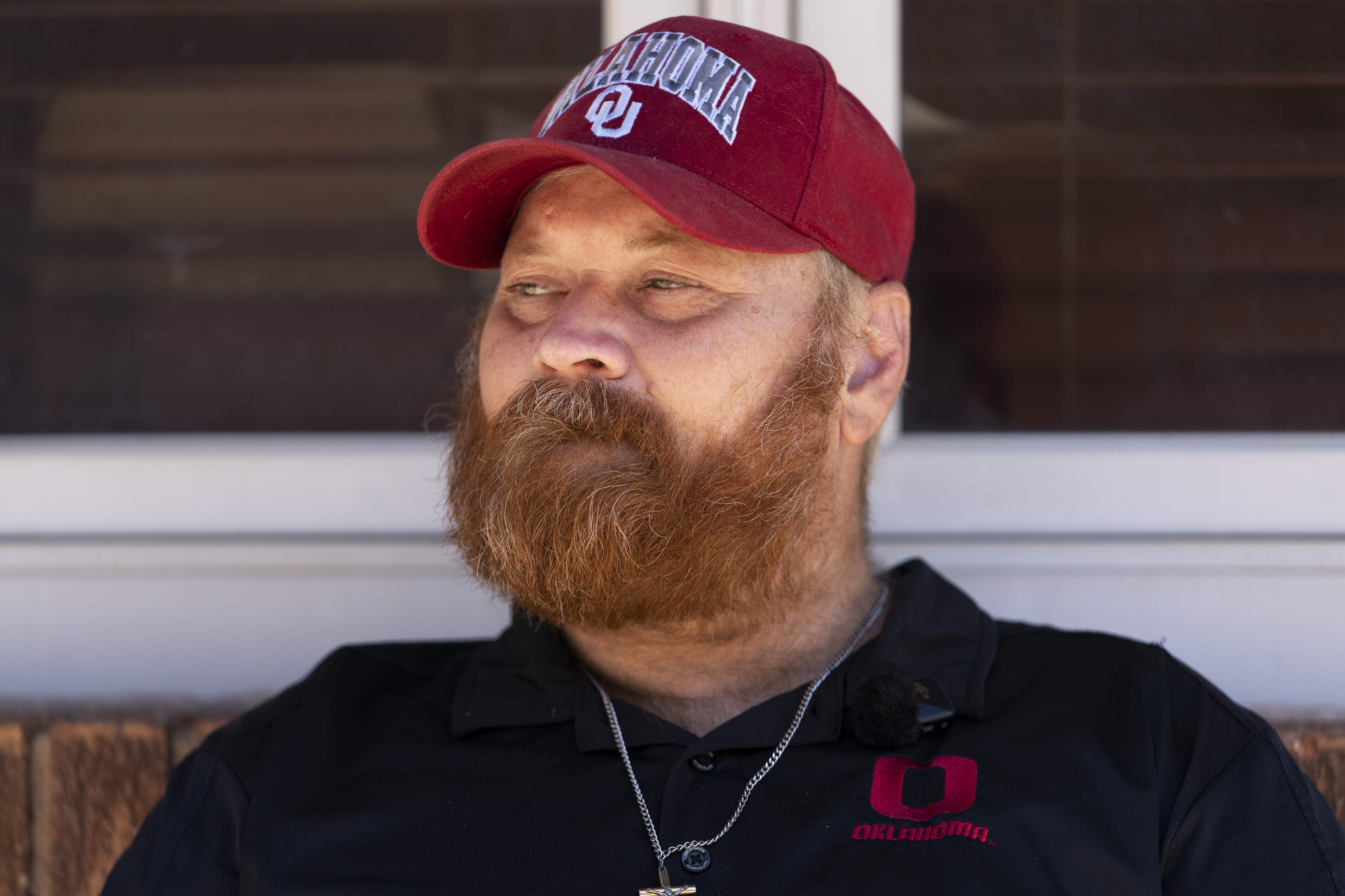 Michael Thayer poses for a portrait at Diversion Hub in Oklahoma City, Oklahoma on Wednesday August 20, 2025. (Nick Oxford for Here &amp; Now)