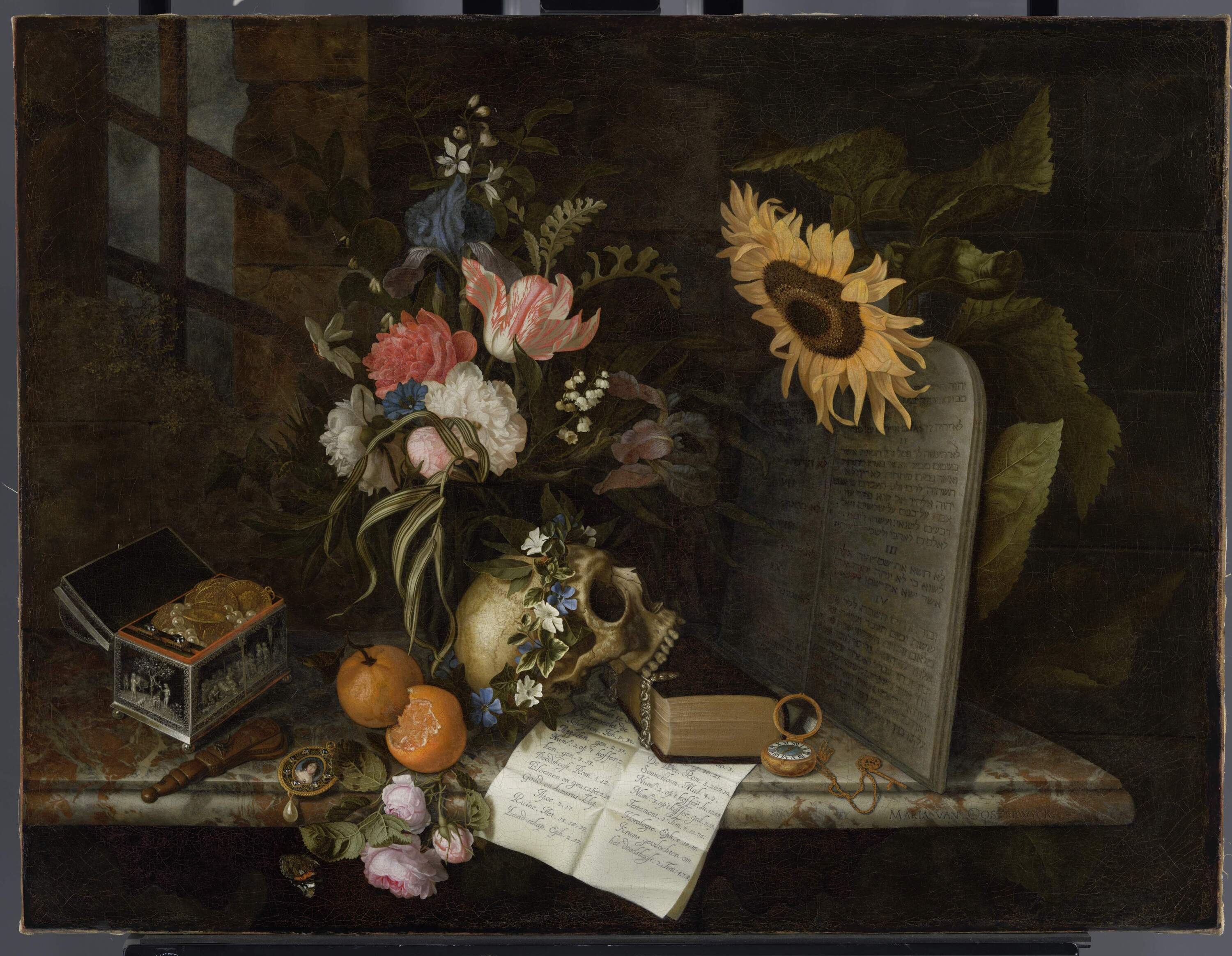 Maria van Oosterwijck, "Vanitas Still Life," c. 1690. (Courtesy of The Rijksmuseum)