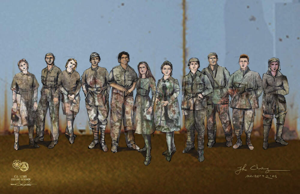 A mockup of the costumes for the chorus in Boston Lyric Opera's "Macbeth" designed by Amanda Gladu. (Courtesy Amanda Gladu/BLO)