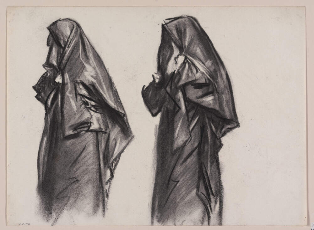 John Singer Sargent, "Study of Two Draped Women," 1891. (Courtesy Harvard Art Museums/Fogg Museum, Gift of Miss Emily Sargent and Mrs. Francis Ormond in memory of their brother, John Singer Sargent)