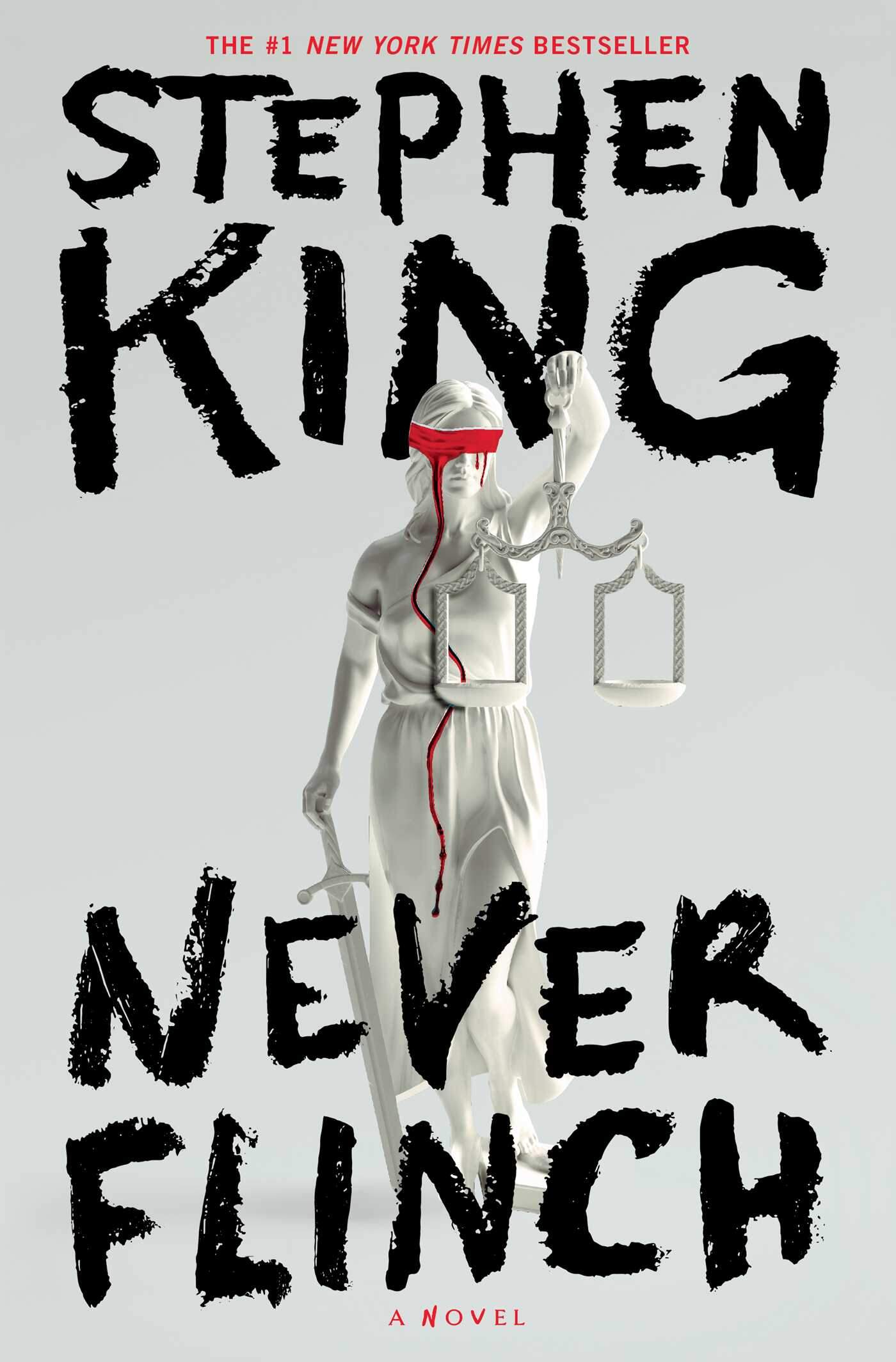 The cover of "Never Flinch" by Stephen King. (Courtesy of Scribner, an imprint of Simon & Schuster)