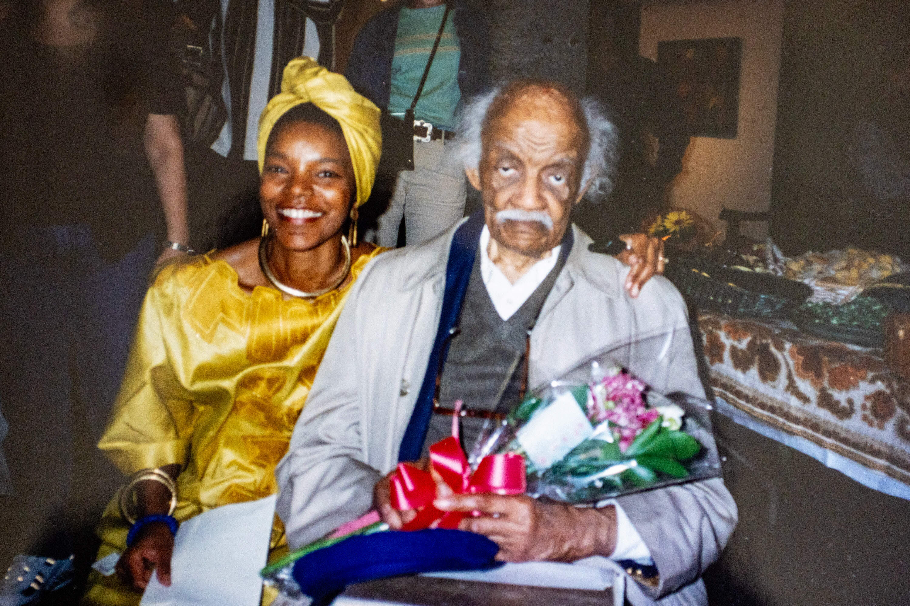 Johnetta Tinker and Allan Rohan Crite in an undated photograph. (Jesse Costa/WBUR)
