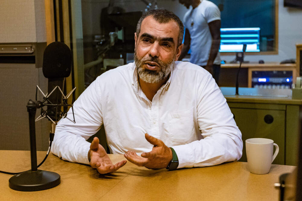 Jaser AbuMousa at WBUR (Jesse Costa/WBUR)