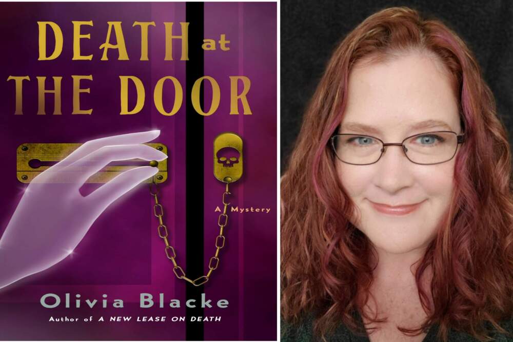 Olivia Blacke’s new novel “Death at the Door” is out now. (Book cover courtesy Macmillan; author photo courtesy Olivia Blacke)